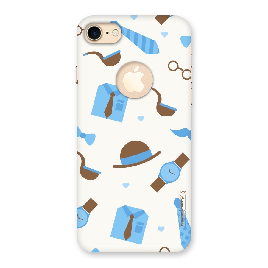 Pipe Hat Watch Pattern Back Case for iPhone 7 Logo Cut