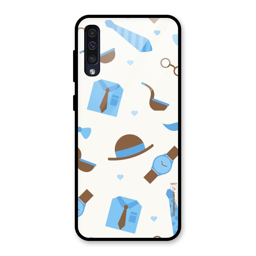 Pipe Hat Watch Pattern Glass Back Case for Galaxy A50s