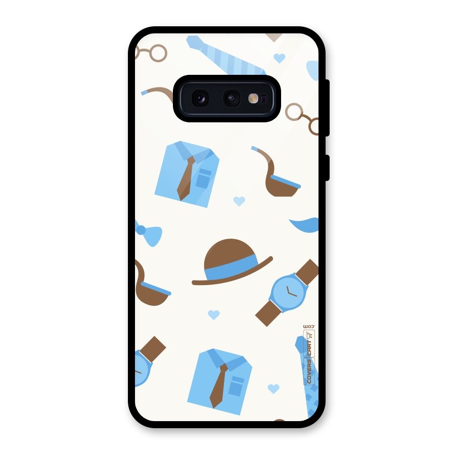 Pipe Hat Watch Pattern Glass Back Case for Galaxy S10e