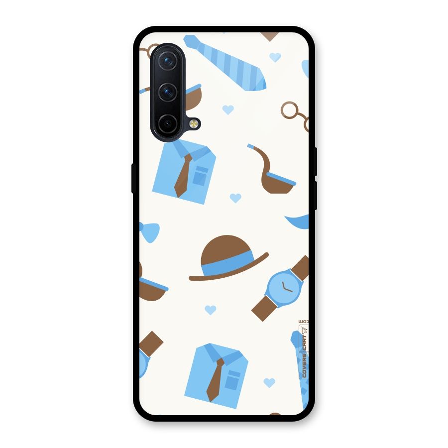 Pipe Hat Watch Pattern Glass Back Case for OnePlus Nord CE 5G