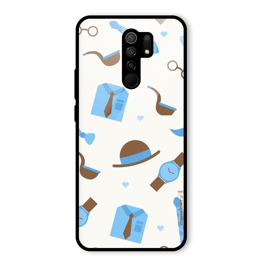 Pipe Hat Watch Pattern Glass Back Case for Poco M2