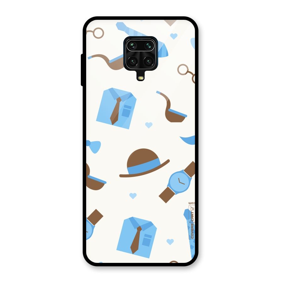 Pipe Hat Watch Pattern Glass Back Case for Poco M2 Pro