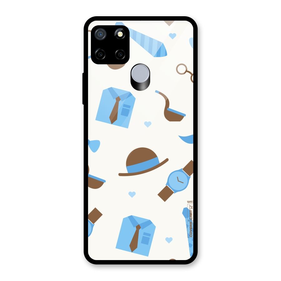 Pipe Hat Watch Pattern Glass Back Case for Realme C12