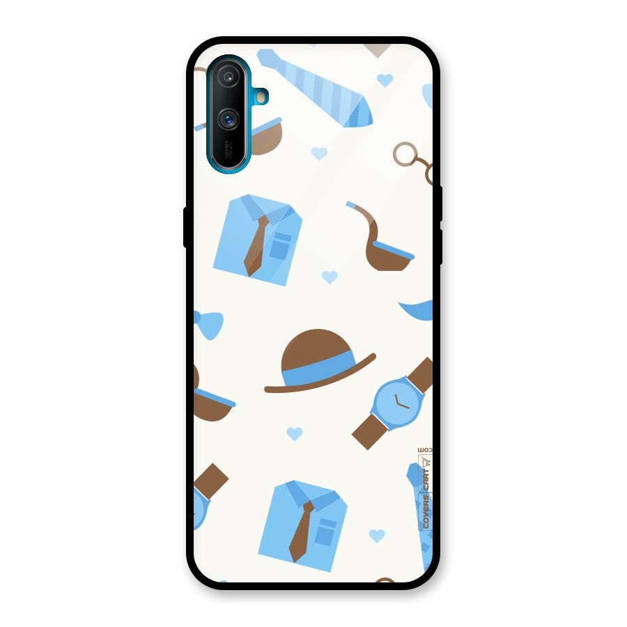Pipe Hat Watch Pattern Glass Back Case for Realme C3