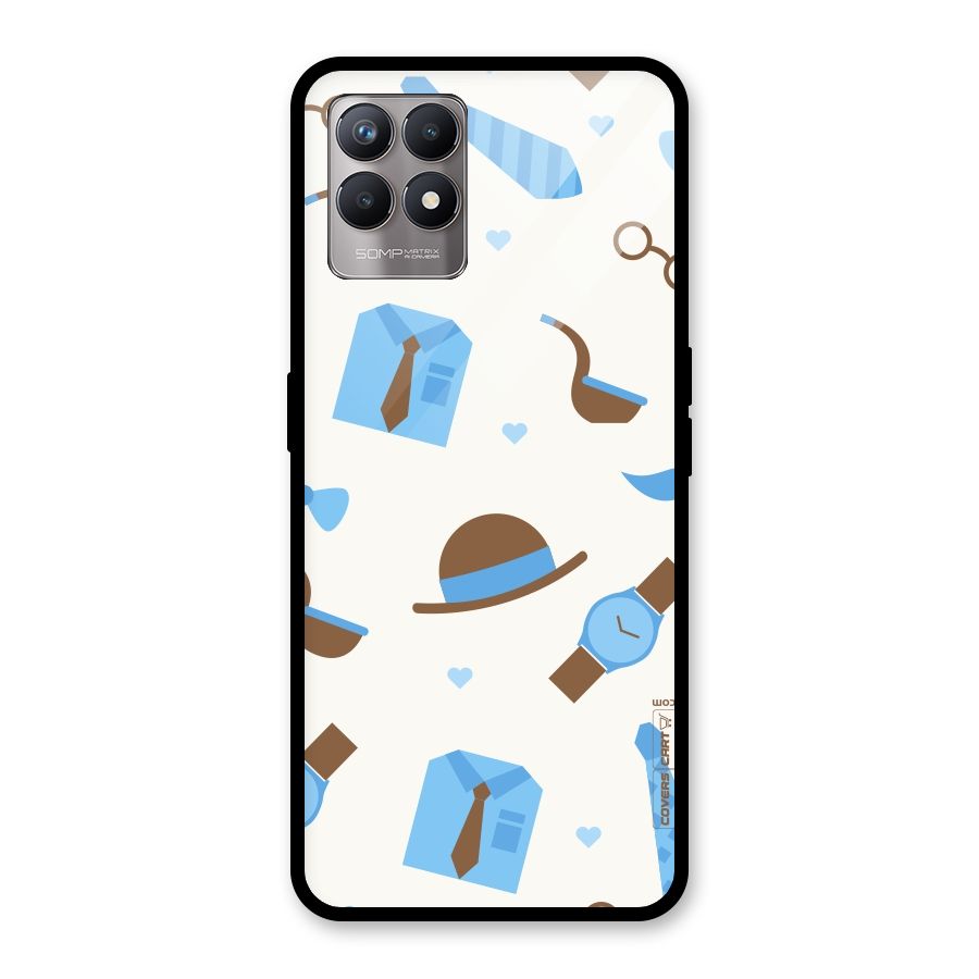 Pipe Hat Watch Pattern Glass Back Case for Realme Narzo 50