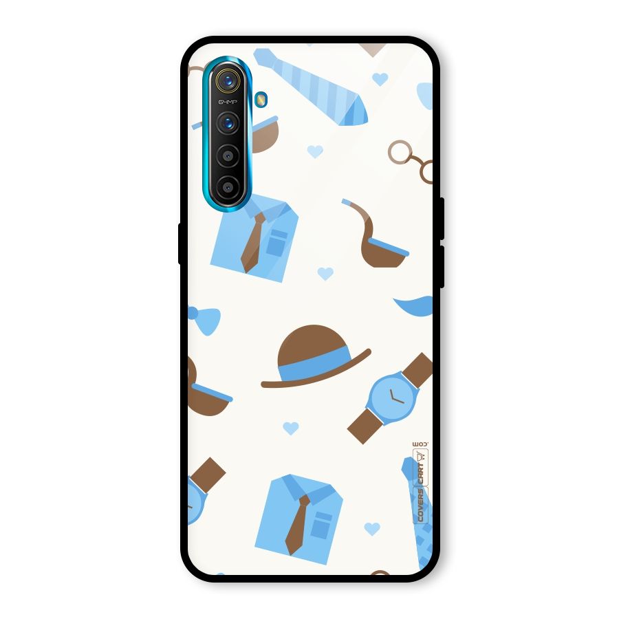 Pipe Hat Watch Pattern Glass Back Case for Realme XT