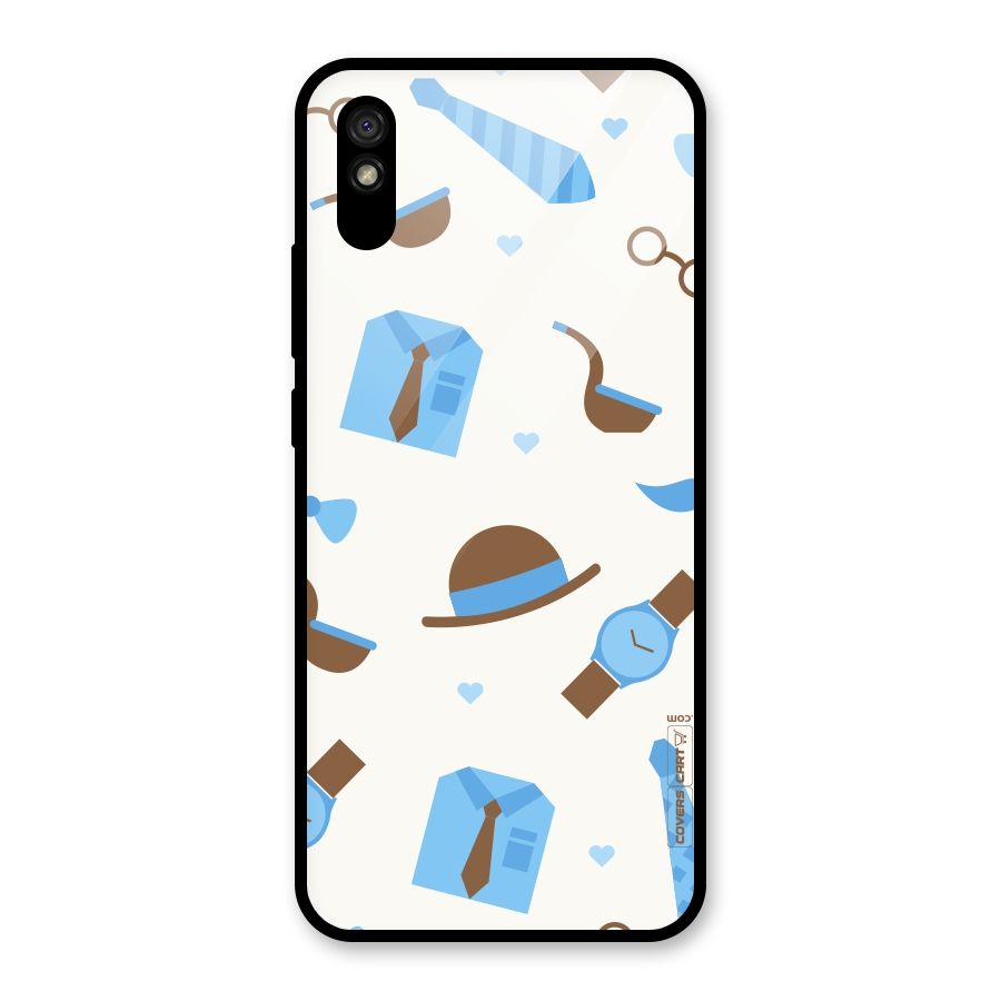 Pipe Hat Watch Pattern Glass Back Case for Redmi 9i
