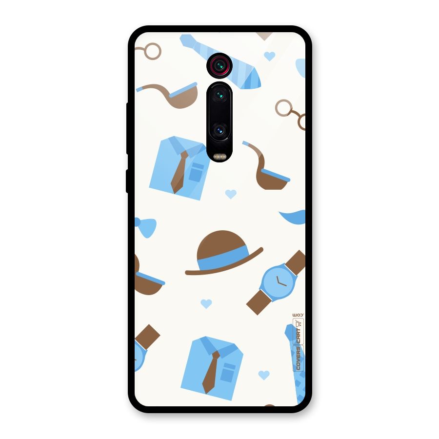 Pipe Hat Watch Pattern Glass Back Case for Redmi K20