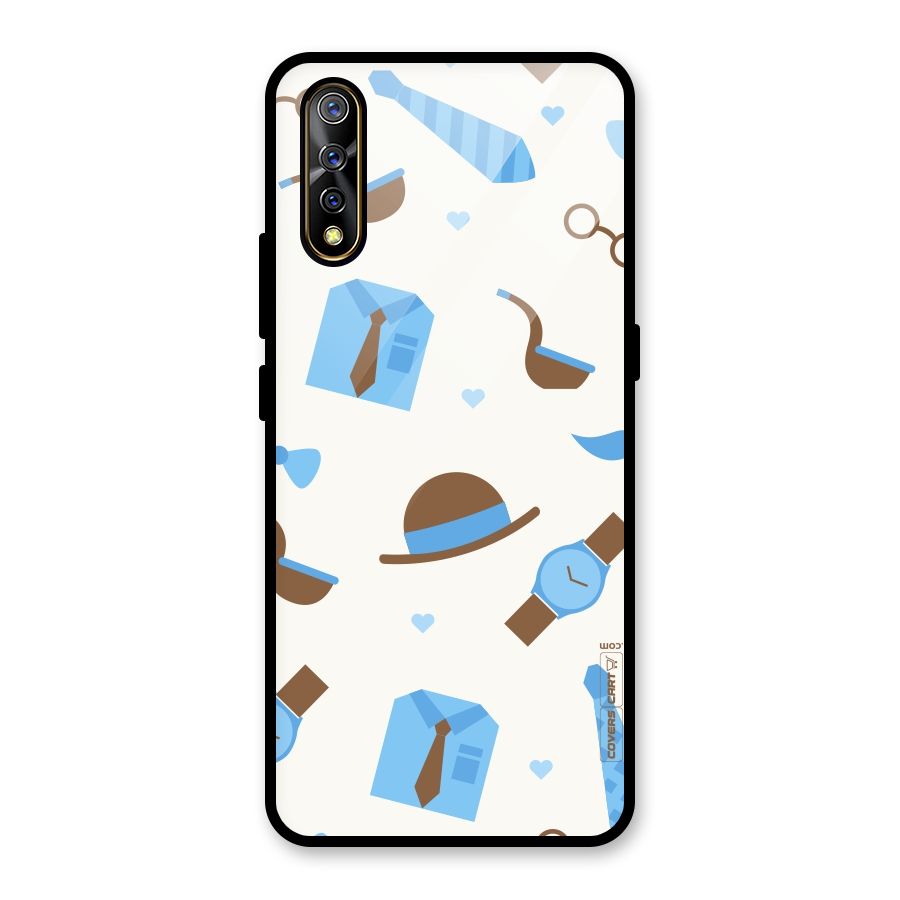 Pipe Hat Watch Pattern Glass Back Case for Vivo S1