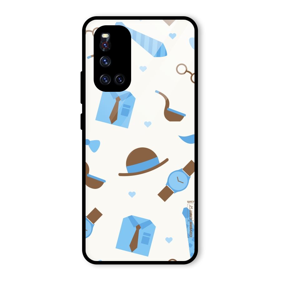 Pipe Hat Watch Pattern Glass Back Case for Vivo V19