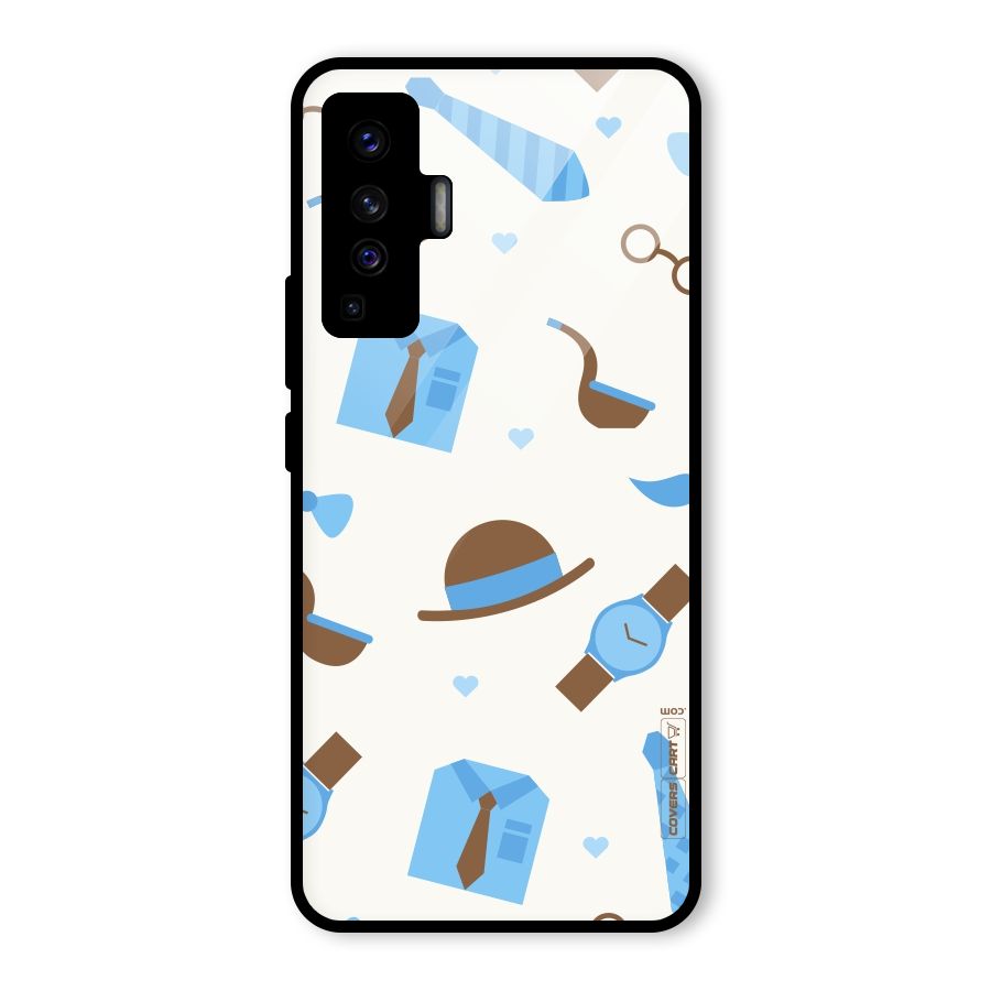 Pipe Hat Watch Pattern Glass Back Case for Vivo X50