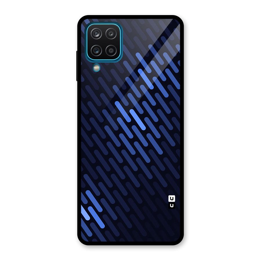 Pipe Shades Pattern Printed Glass Back Case for Galaxy A12