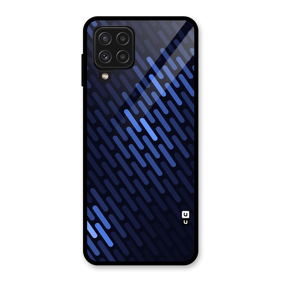Pipe Shades Pattern Printed Glass Back Case for Galaxy A22 4G