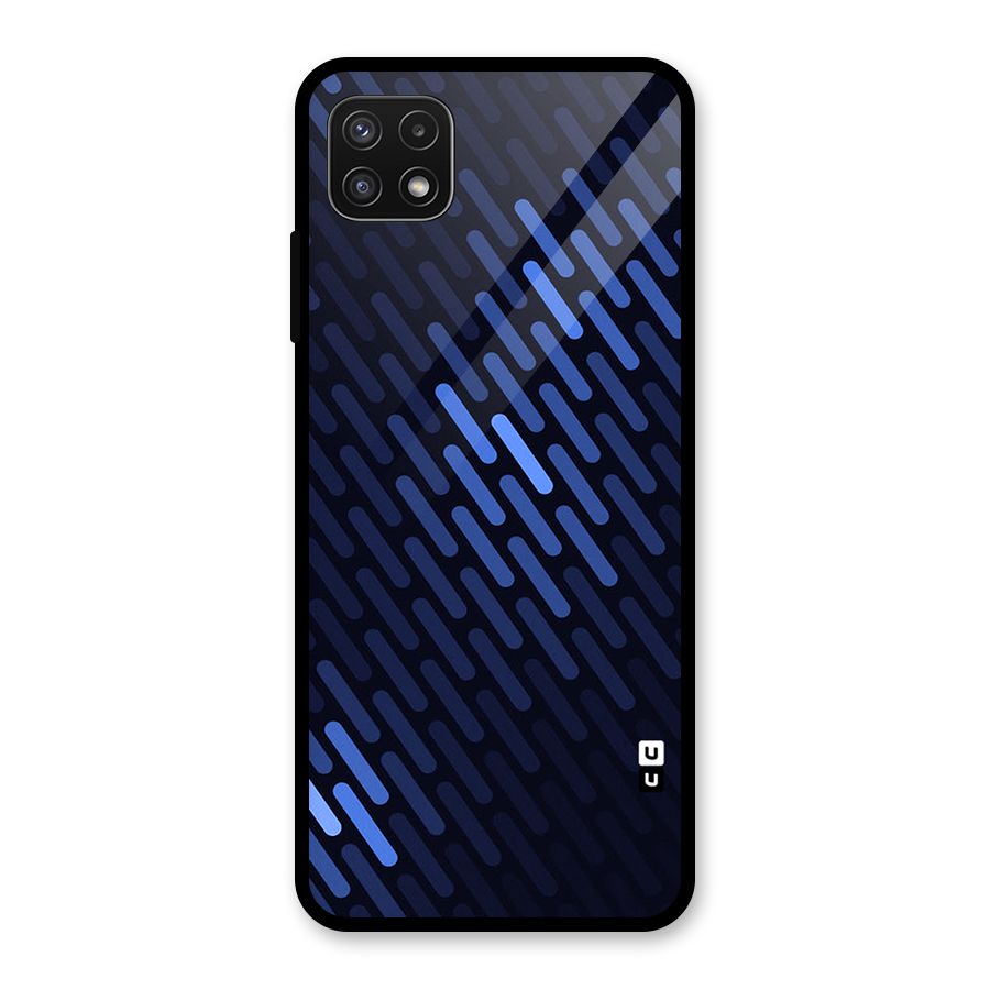 Pipe Shades Pattern Printed Glass Back Case for Galaxy A22 5G
