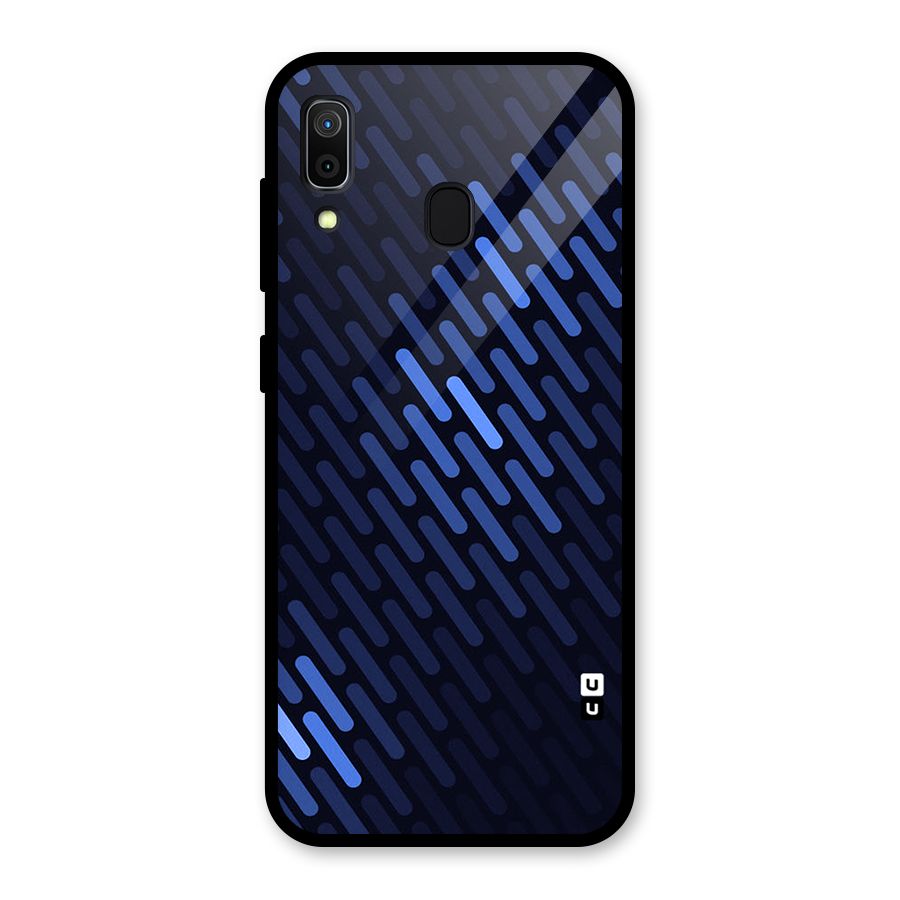 Pipe Shades Pattern Printed Glass Back Case for Galaxy A30