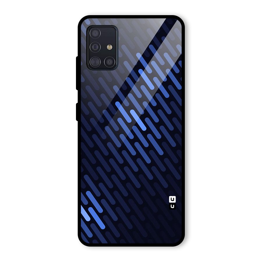 Pipe Shades Pattern Printed Glass Back Case for Galaxy A51