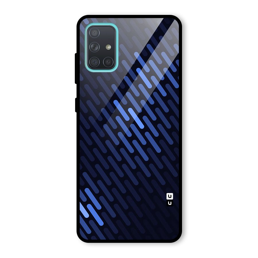 Pipe Shades Pattern Printed Glass Back Case for Galaxy A71