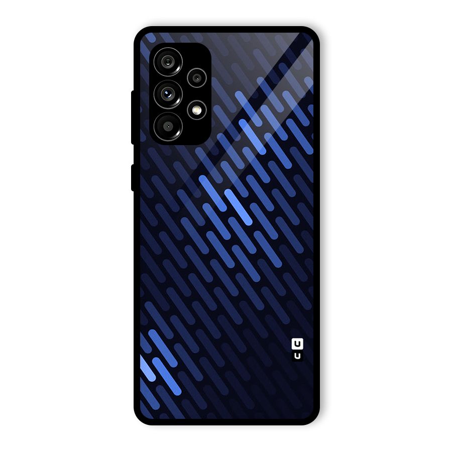Pipe Shades Pattern Printed Glass Back Case for Galaxy A73 5G