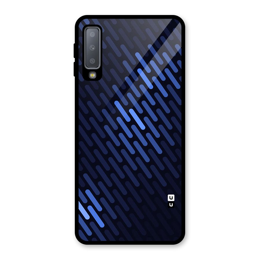 Pipe Shades Pattern Printed Glass Back Case for Galaxy A7 (2018)
