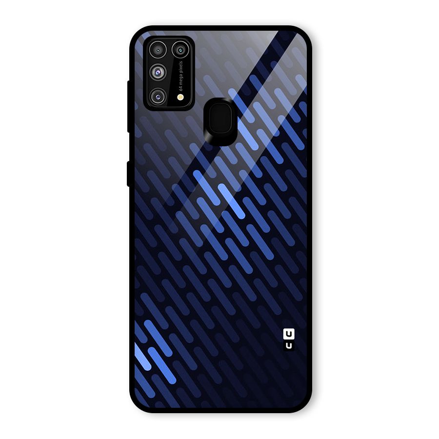 Pipe Shades Pattern Printed Glass Back Case for Galaxy F41
