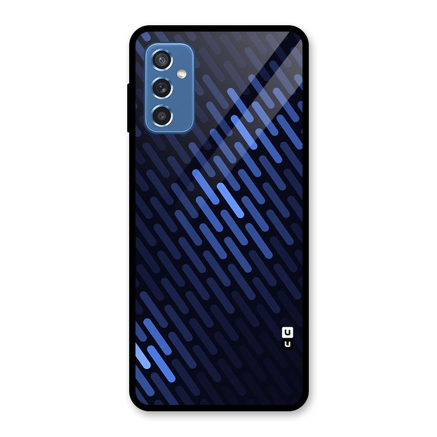 Pipe Shades Pattern Printed Glass Back Case for Galaxy M52 5G