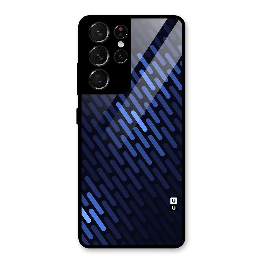 Pipe Shades Pattern Printed Glass Back Case for Galaxy S21 Ultra 5G