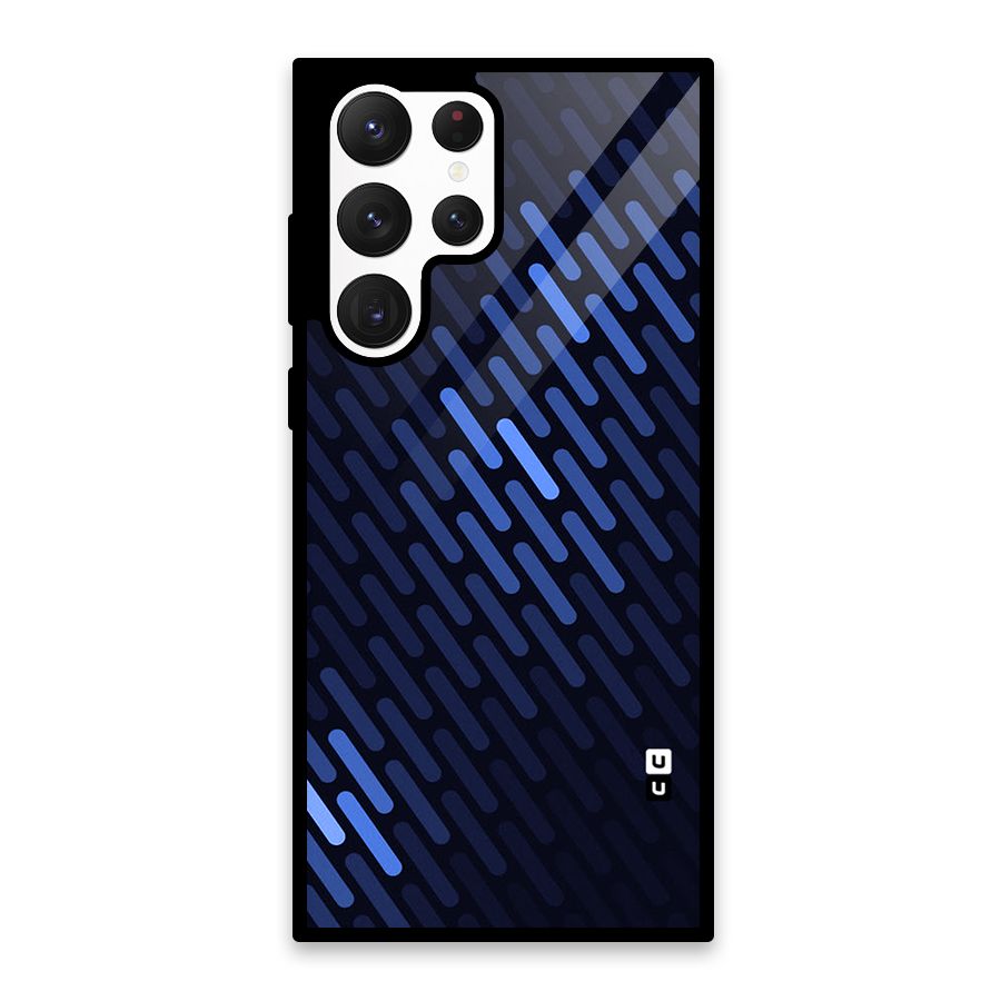 Pipe Shades Pattern Printed Glass Back Case for Galaxy S22 Ultra 5G