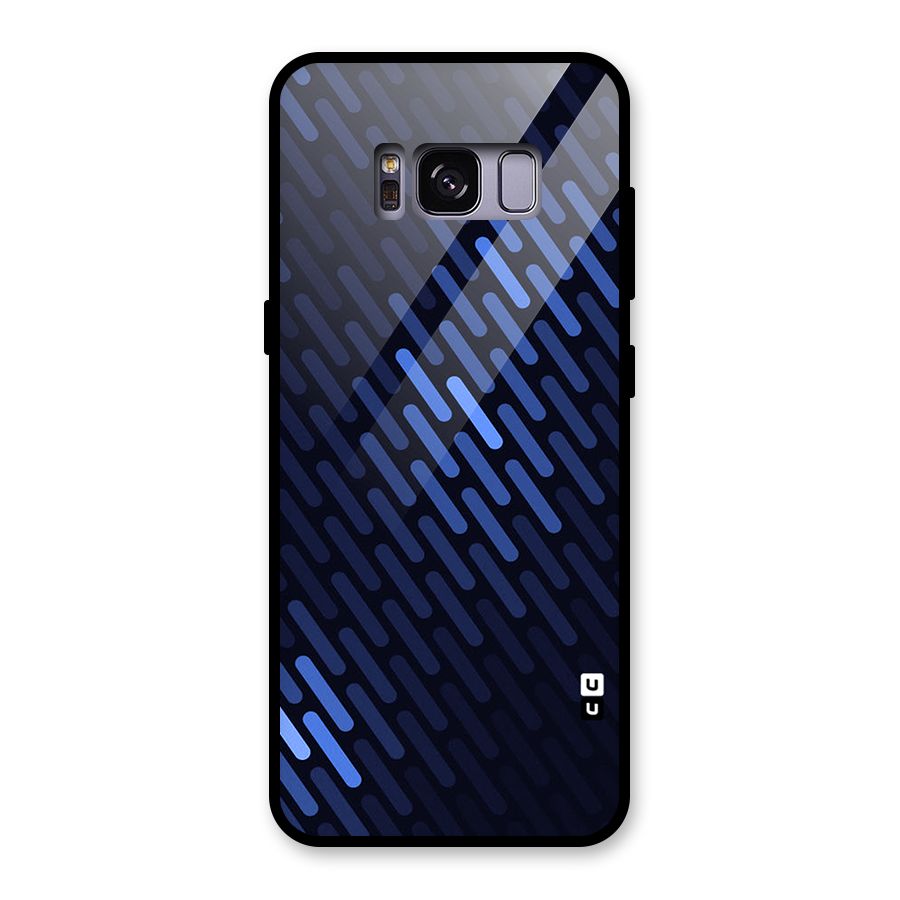 Pipe Shades Pattern Printed Glass Back Case for Galaxy S8