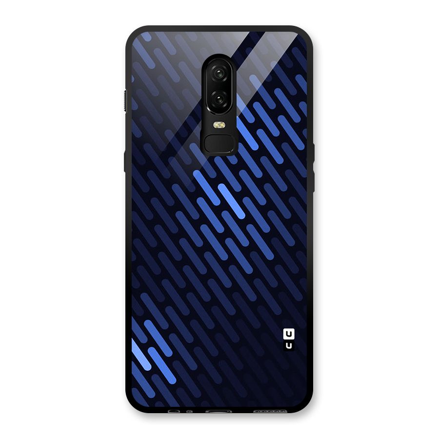 Pipe Shades Pattern Printed Glass Back Case for OnePlus 6
