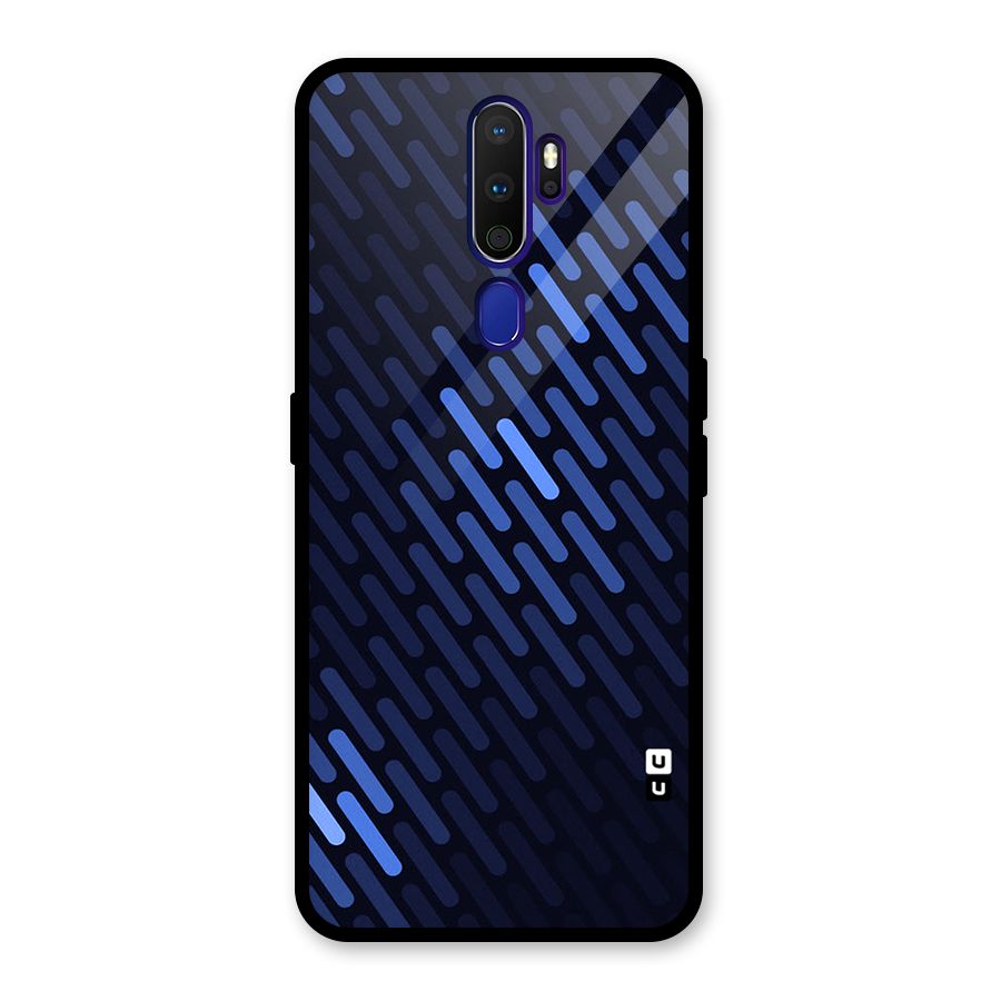 Pipe Shades Pattern Printed Glass Back Case for Oppo A9 (2020)