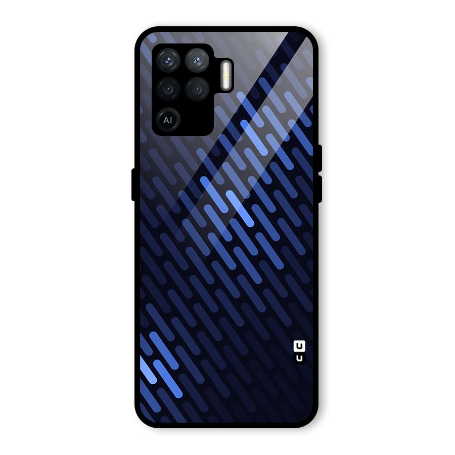 Pipe Shades Pattern Printed Glass Back Case for Oppo F19 Pro