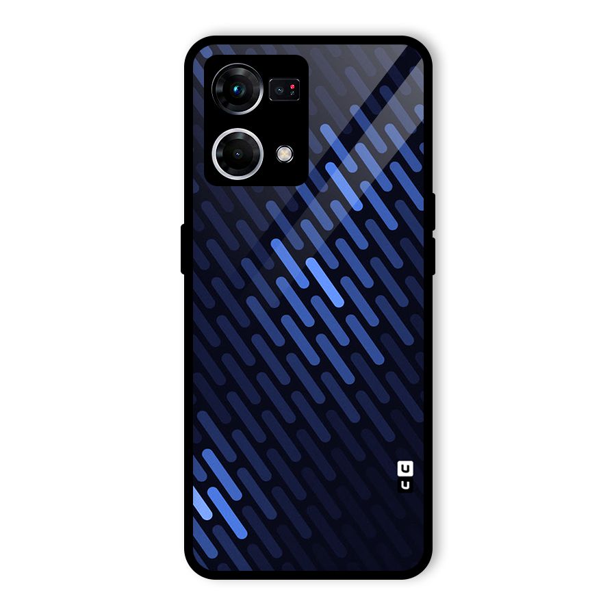 Pipe Shades Pattern Printed Glass Back Case for Oppo F21 Pro 4G