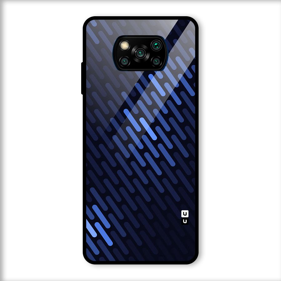Pipe Shades Pattern Printed Glass Back Case for Poco X3