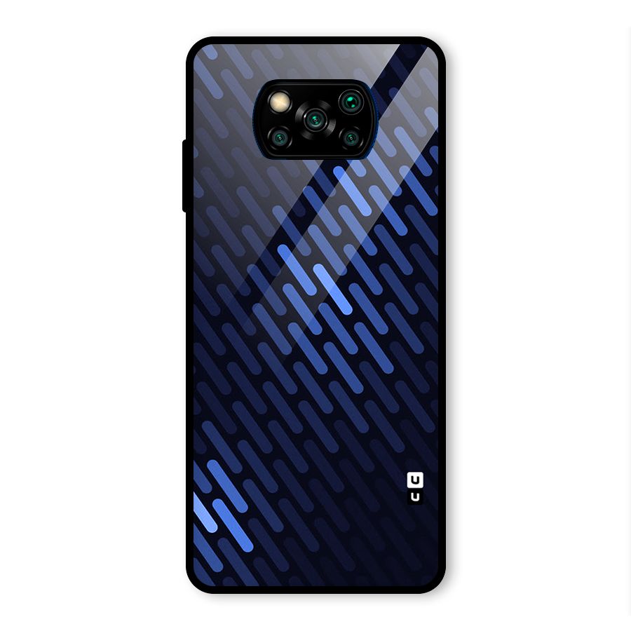 Pipe Shades Pattern Printed Glass Back Case for Poco X3 Pro