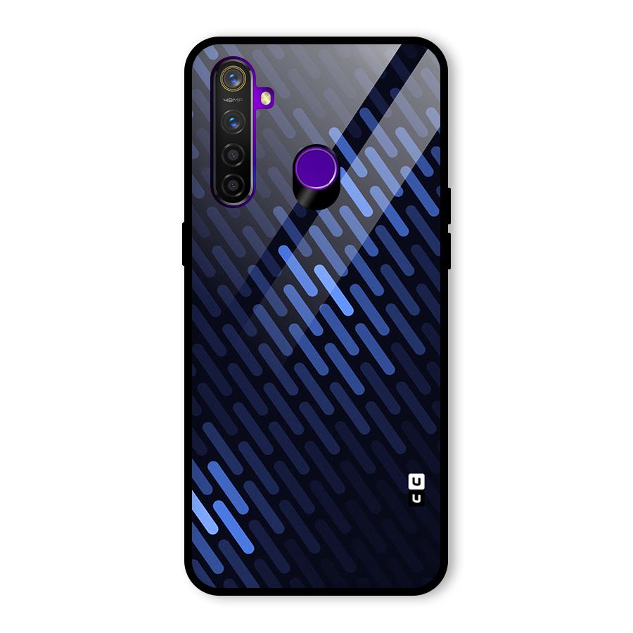Pipe Shades Pattern Printed Glass Back Case for Realme 5 Pro