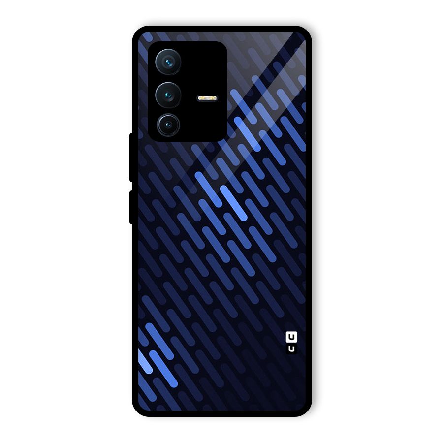 Pipe Shades Pattern Printed Glass Back Case for Vivo V23 Pro