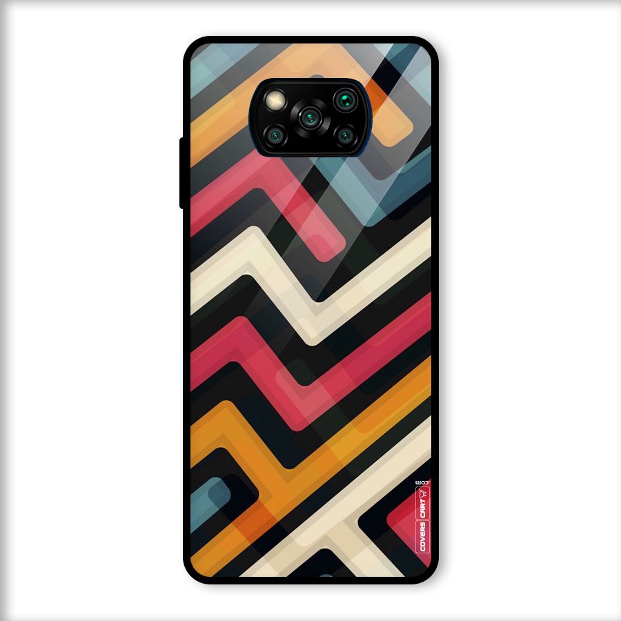Pipelines Glass Back Case for Poco X3