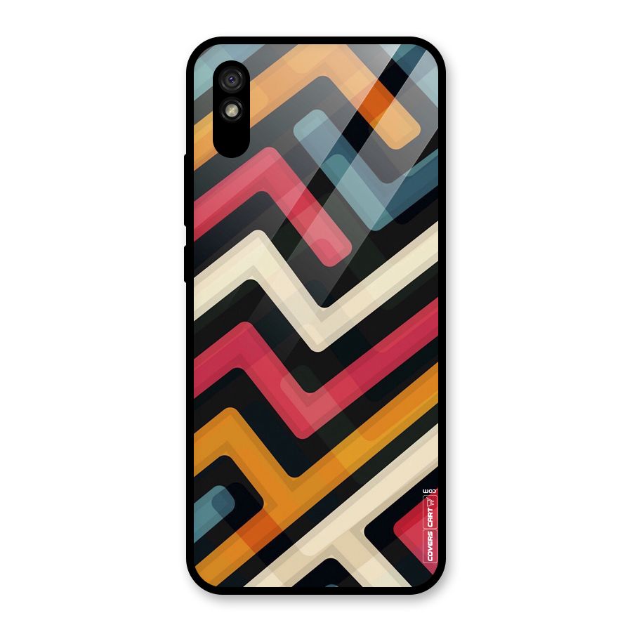 Pipelines Glass Back Case for Redmi 9A