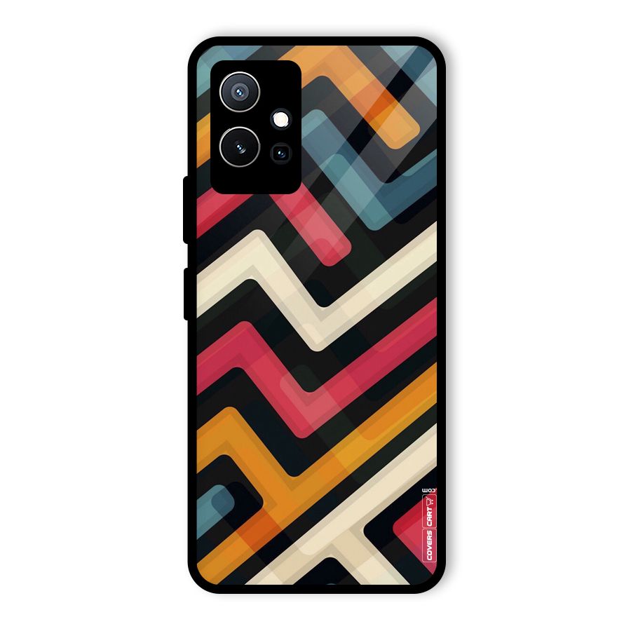 Pipelines Glass Back Case for Vivo T1 5G