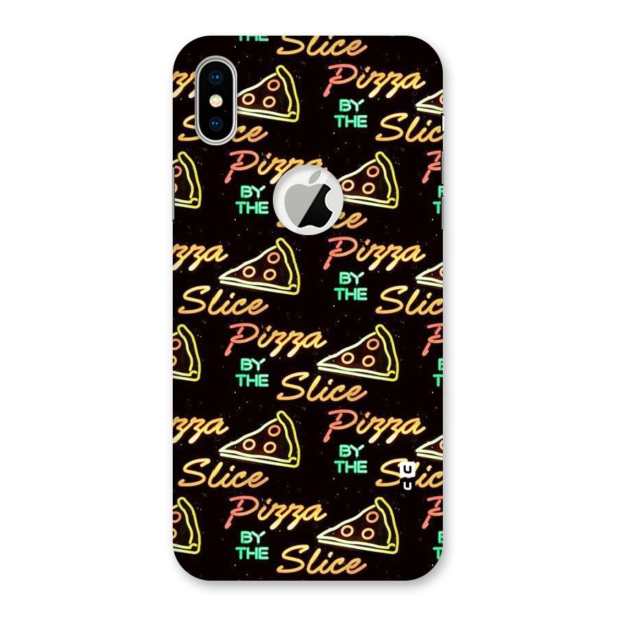 Pizza By Slice Back Case for iPhone XS Logo Cut