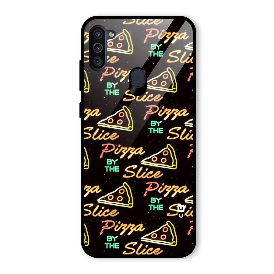 Pizza By Slice Glass Back Case for Galaxy M11