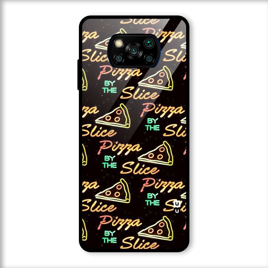 Pizza By Slice Glass Back Case for Poco X3
