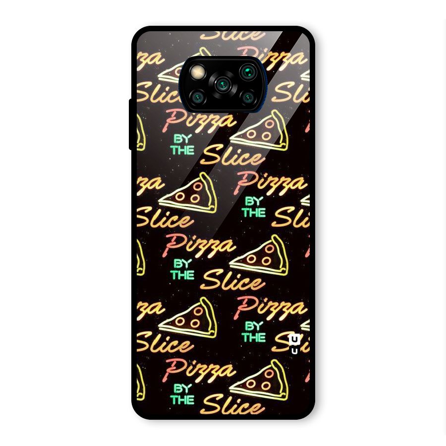 Pizza By Slice Glass Back Case for Poco X3 Pro
