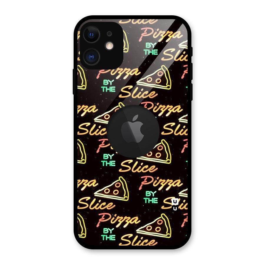 Pizza By Slice Glass Back Case for iPhone 11 Logo Cut