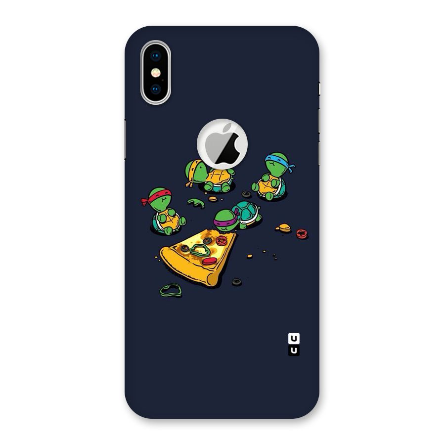 Pizza Overload Back Case for iPhone X Logo Cut