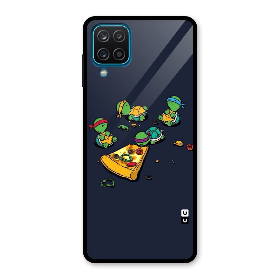 Pizza Overload Glass Back Case for Galaxy A12