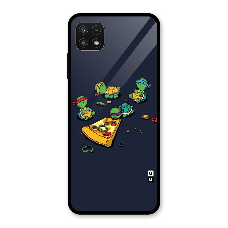 Pizza Overload Glass Back Case for Galaxy A22 5G