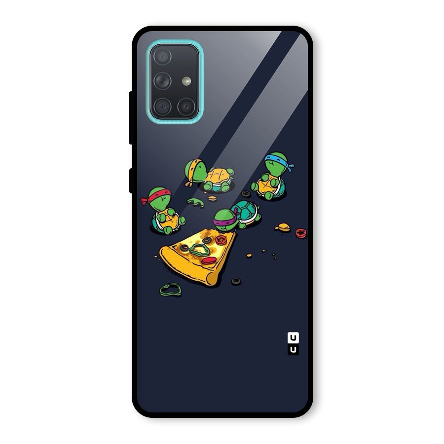 Pizza Overload Glass Back Case for Galaxy A71