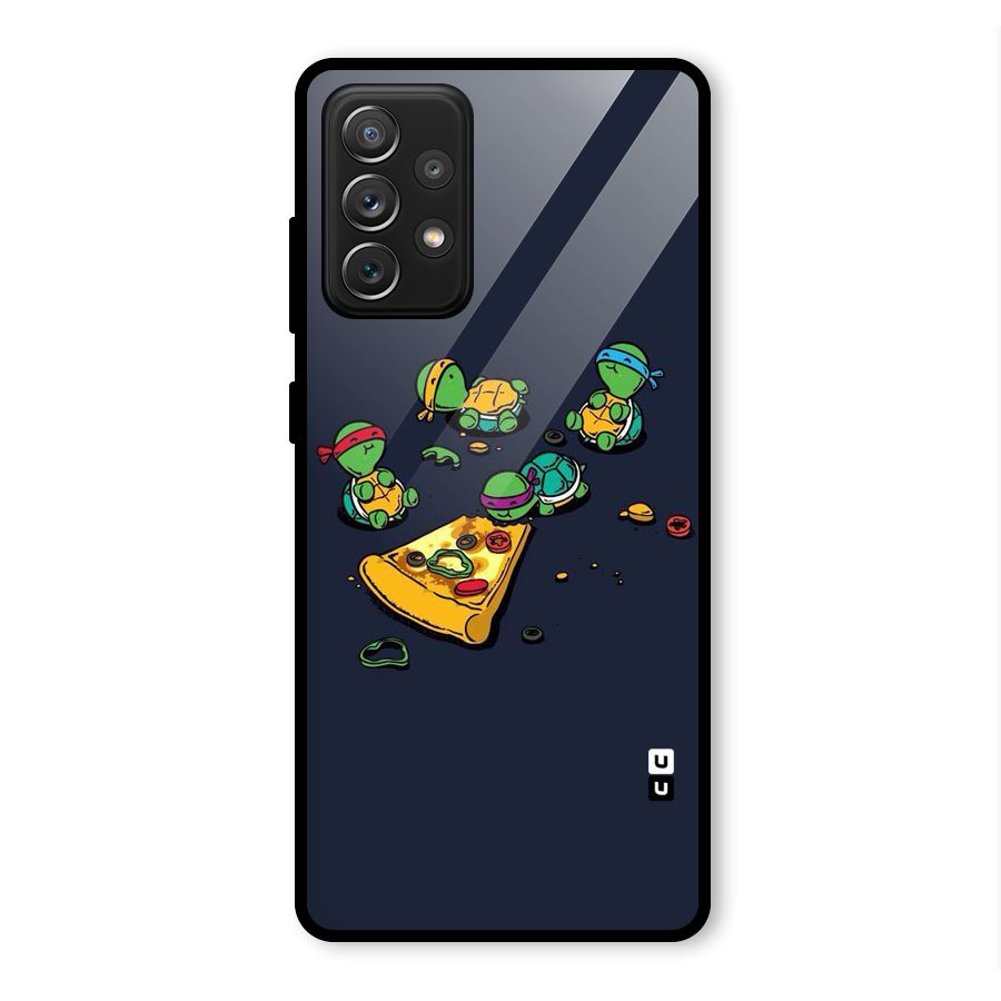Pizza Overload Glass Back Case for Galaxy A72