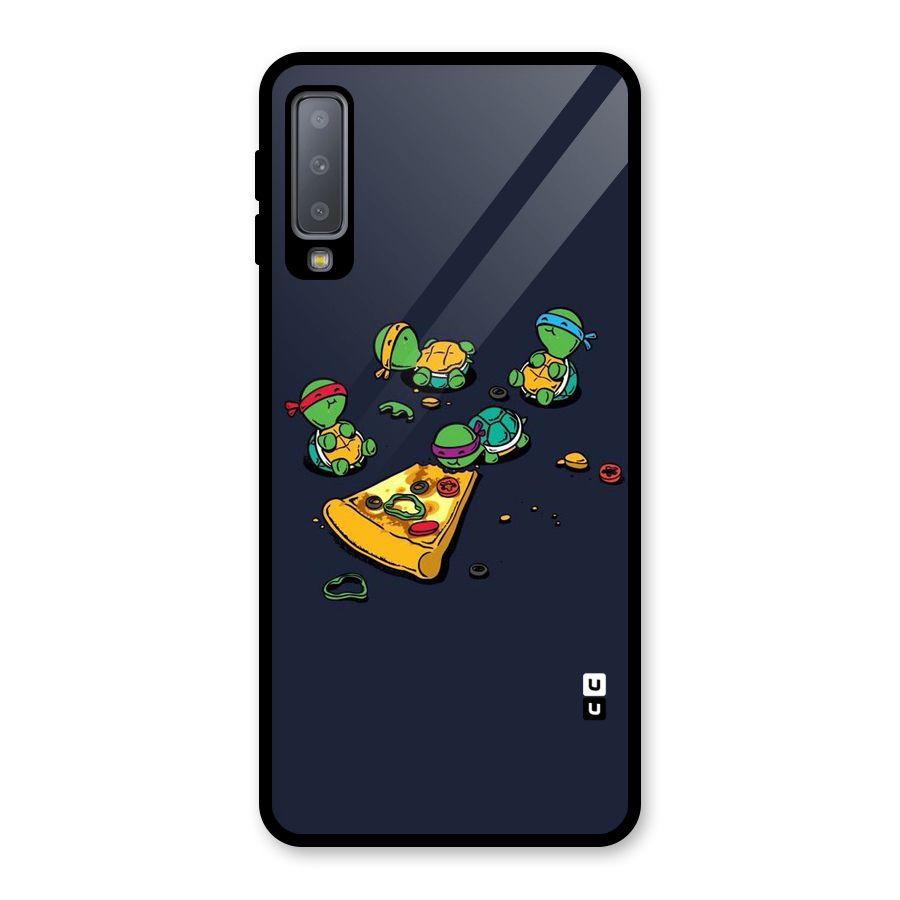 Pizza Overload Glass Back Case for Galaxy A7 (2018)